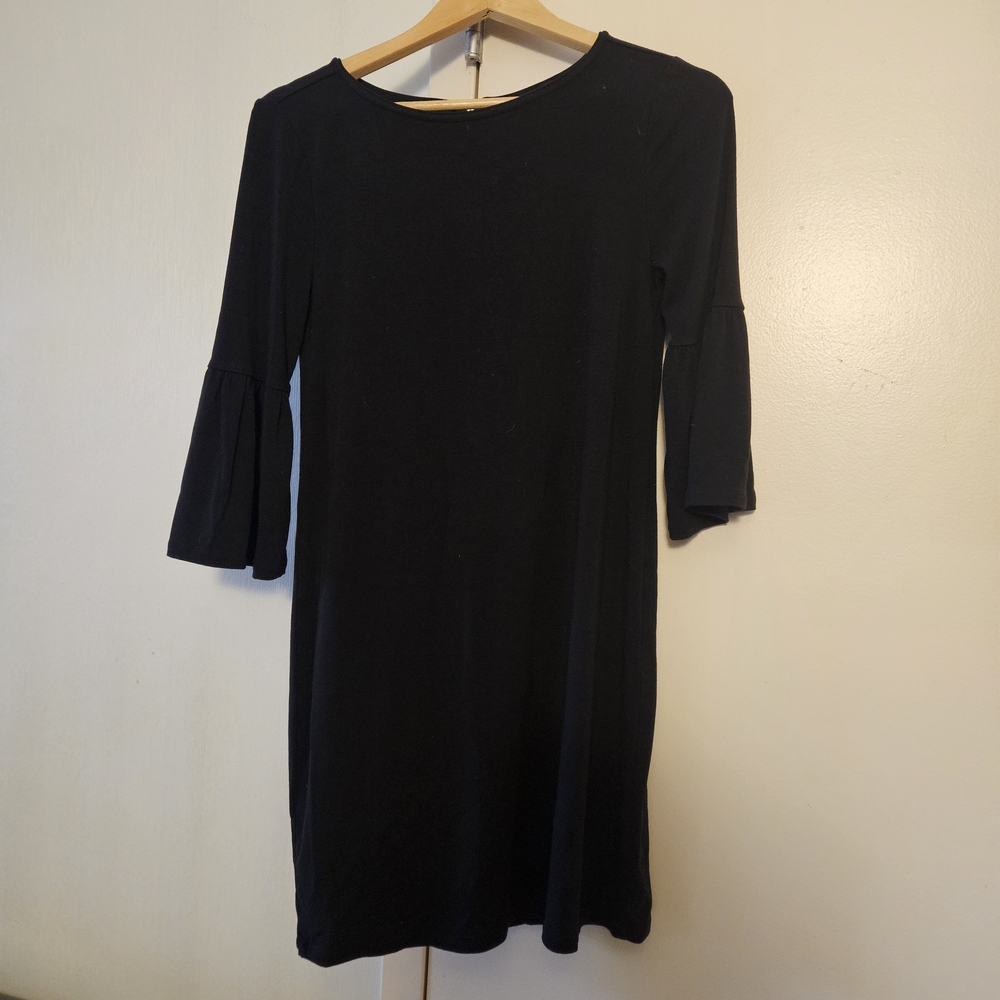 White House Black Market Black Long Sleeve Dress
